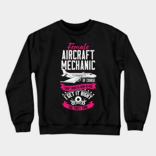 Female Aircraft Mechanic Gift Crewneck Sweatshirt